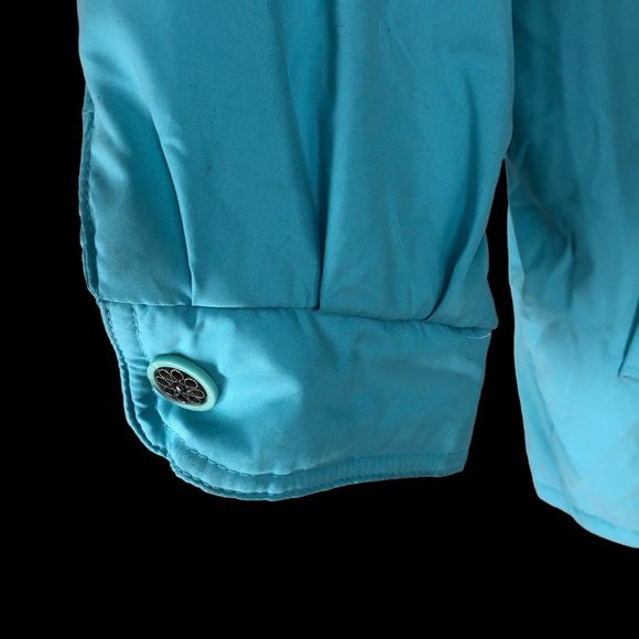 NWT Women’s Plus SZ 2X Light Blue Puffer Coat with Fur Trimmed Hood, Super Soft - Picture 5 of 12